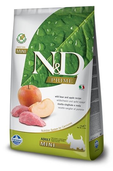 Farmina N&D Prime canine BOAR & APPLE ADULT MINI KARMA SUCHA 2,5kg FARMINA
