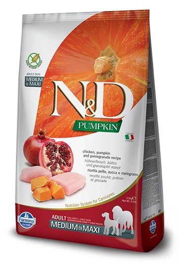 Farmina N&D Pumpkin Grain Free canine CHICKEN AND POMEGRANATE ADULT MEDIUM & MAXI 2,5kg FARMINA