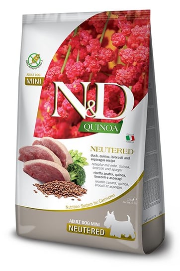 Farmina N&D Quinoa Dog Neutered Adult Mini Duck&Broccoli 2,5Kg FARMINA