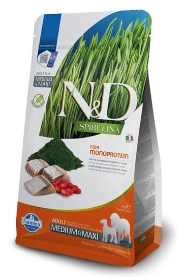 Farmina N&D Spirulina Herring Adult Med/Maxi 7Kg Procter