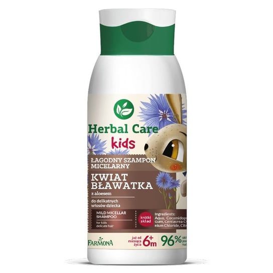 Farmona, Herbal Care Kids, Łagodny szampon micelarny dla dzieci, Kwiat Bławatka, 300 ml Farmona