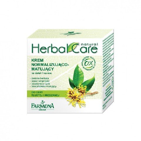 Farmona, Herbal Care, krem normalizująco-matujący na dzień i noc z zieloną herbatą, 50 ml Farmona