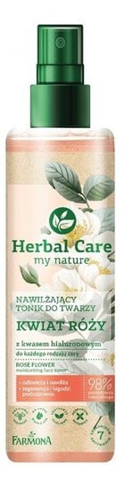 Farmona Herbal Care, Nawilżający tonik do twarzy, Kwiat róży z kwasem hialuronowym, 200ml Farmona