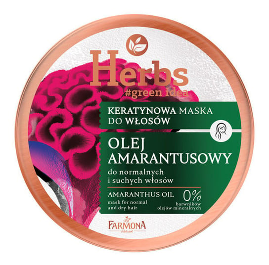 Farmona Herbs Keratynowa Maska do włosów normalnych i suchych - Olej Amarantusowy 250ml Farmona