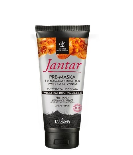 Farmona, Jantar, pre-maska do włosów przetłuszczających się z aktywnym węglem, 200 g Farmona