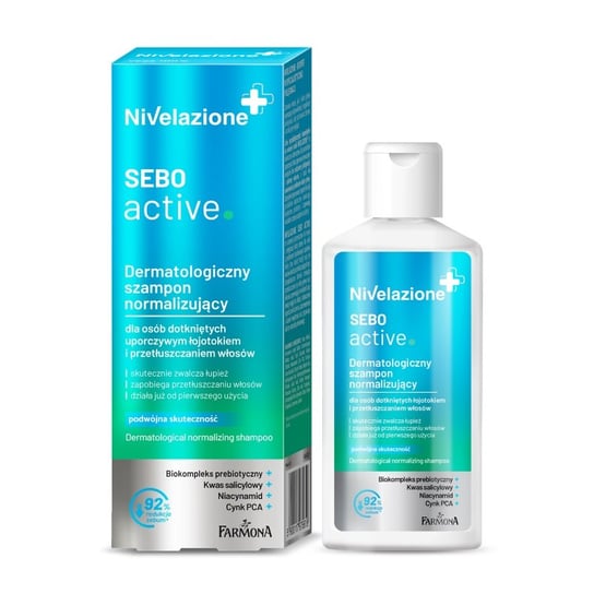 Farmona Nivelazione+, Dermatologiczny Szampon normalizujący Sebo Active do włosów przetłuszczających się i z łojotokiem 100ml Farmona
