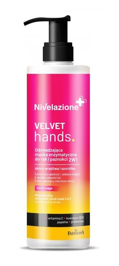 Farmona Nivelazione+ Odmładzająca Maska enzymatyczna do rąk i paznokci 2w1 Velvet Hands - skóra wrażliwa i szorstka 200ml Farmona