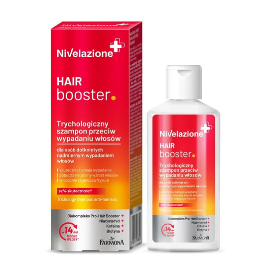 Farmona Nivelazione+, Trychologiczny Szampon przeciw wypadaniu włosów Hair Booster do włosów nadmiernie wypadających 100ml Farmona