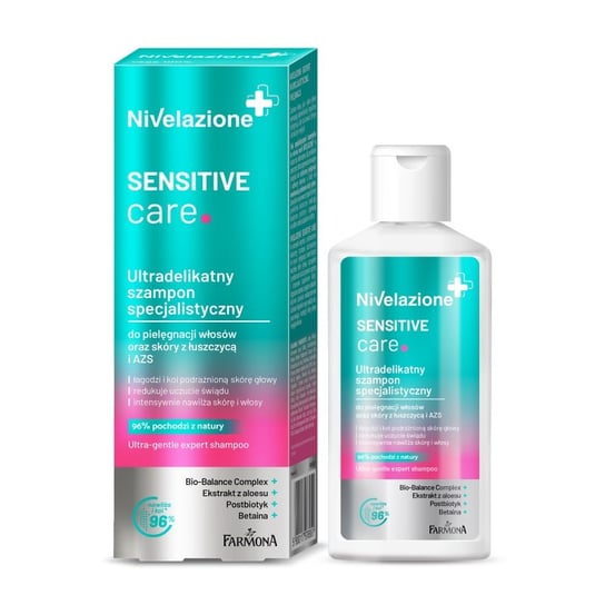 Farmona Nivelazione+, Ultradelikatny Szampon specjalistyczny Sensitive Care do włosów i skóry z łuszczycą i AZS 100ml Farmona