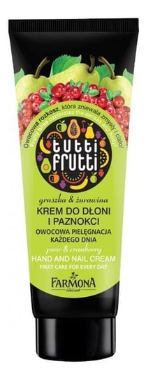 Farmona, Tutti Frutti, krem do rąk i paznokci mini gruszka & żurawina , 30 ml Farmona