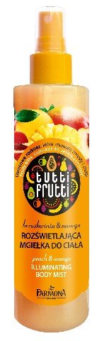 Farmona, Tutti Frutti, mgiełka do ciała rozświetlająca Brzoskwinia & Mango, 200 ml Farmona