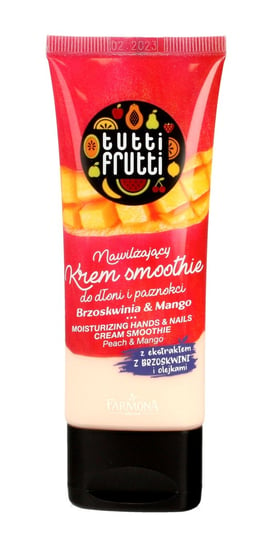 Farmona, Tutti Frutti, nawilżający krem smoothie do dłoni i paznokci brzoskwinia & mango, 75 ml Farmona