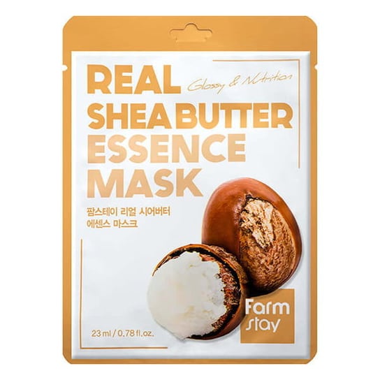 FarmStay Essence Mask, Odżywcza maseczka w płachcie z masłem shea, 23 ml Farmstay