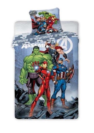Faro, Avengers, Pościel dziecięca, 140x200, 70x90 cm Faro