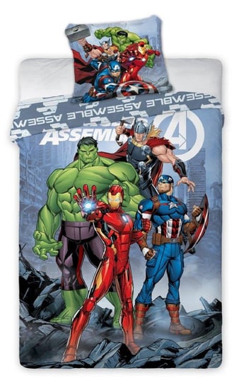 Faro, Avengers, Pościel dziecięca, 160x200 cm/70x80 cm Faro