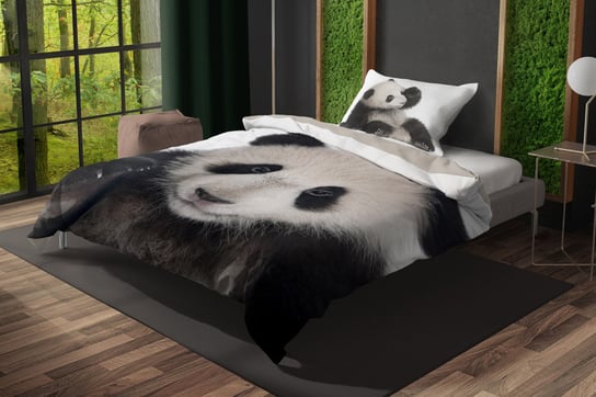 Faro, Pościel bawełniana 160x200+70x80 cm Panda Faro
