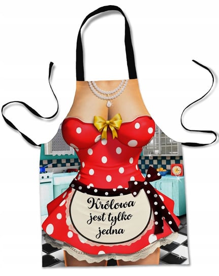FARTUCH KUCHENNY OCHRONNY FARTUSZEK NA PREZENT KRÓLOWA JEST TYLKO JEDNA 211 Sublix