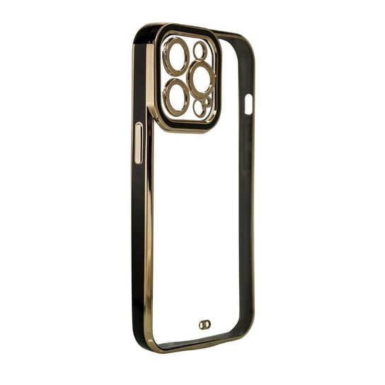 Fashion Case Etui Do Xiaomi Redmi Note 11 Pro Żelowy Pokrowiec Ze Złotą Ramką Czarny Hurtel