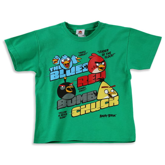 FashionUK, T-shirt chłopięcy z krótkim rękawem, Angry Birds, rozmiar 122/128 UK Fashion