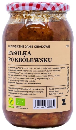 FASOLKA PO KRÓLEWSKU BIO 900 ml - ZAKWASOWNIA Zakwasownia