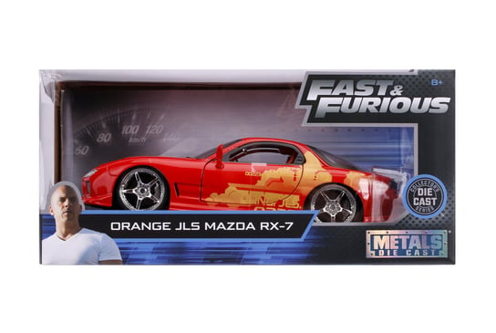 Fast&Furious, pojazd Orange JL5 Mazda RX-7 1:24 Fast & Furious