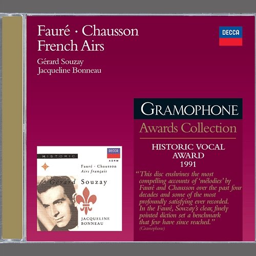 Fauré/Chausson: French Airs Gérard Souzay, Jacqueline Bonneau