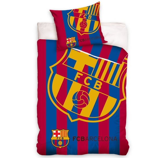 FC Barcelona Granatowo-bordowy komplet bawełnianej pościeli 140x200cm, OEKO-TEX FC Barcelona