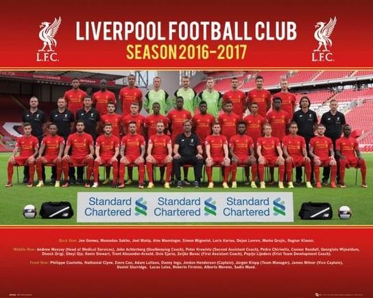 FC Liverpool Drużyna Zdjęcie 16/17 - plakat 50x40 cm Liverpool FC