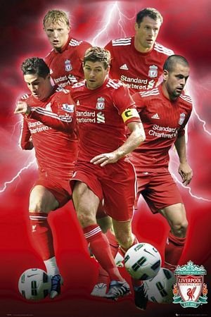 Fc Liverpool Players 10/11 - plakat 61x91,5 cm Liverpool FC