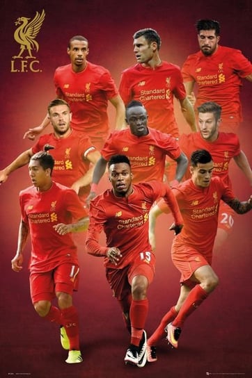 FC Liverpool Sturridge, Firmino, Coutinho, Henderson, Lallana - plakat 61x91,5 cm Liverpool FC