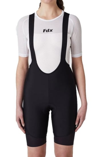 FDX, Damskie spodenki rowerowe, Duo Women's Padded Summer Cycling Cargo Bib Shorts, czarne, rozmiar L FDX