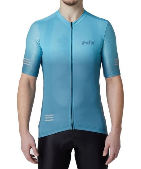 FDX Duo Men's Short Sleeve Summer Cycling Jersey | BLUE - Rozmiar M FDX