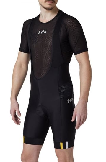 FDX, Męskie spodenki rowerowe, Velos Men's Bib Shorts, czarno-żółte, rozmiar S FDX