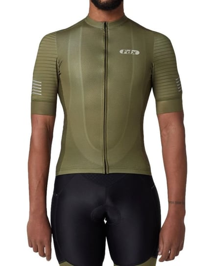 FDX Plain Sleeve Cycling Jersey | OLIVE - Rozmiar M FDX