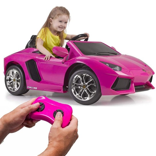 Feber Lamborghini Aventador Pink Samochód Elektryczny Na Pilot 6V 3+ Feber