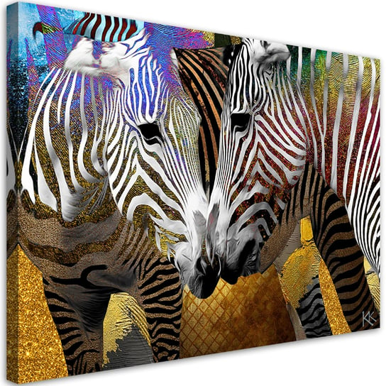 Feeby Obraz na płótnie, FEEBY Abstrakcyjne zebry zwierzęta 100x70 Feeby