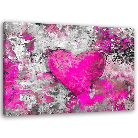 Feeby Obraz na płótnie, FEEBY Duże różowe serce - Andrea Haase 100x70 Feeby