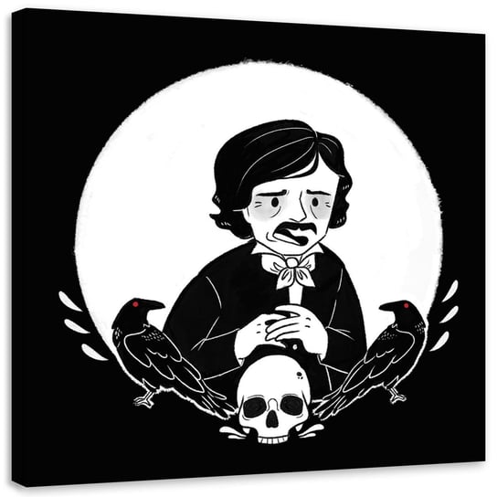 Feeby Obraz na płótnie, FEEBY Edgar Allan Poe - Daniela Herrera 40x40 Feeby