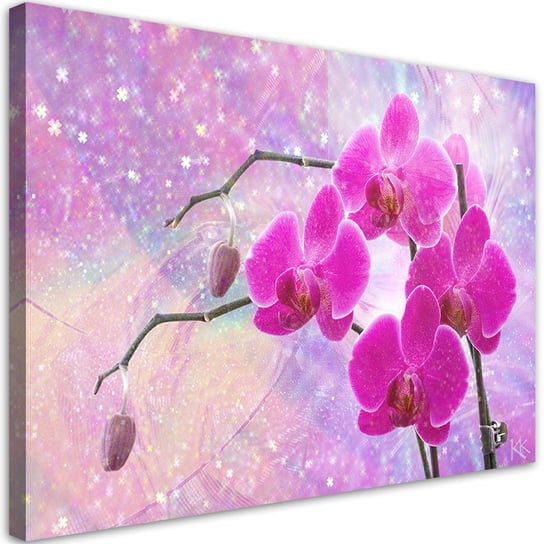 Feeby Obraz na płótnie, FEEBY Eteryczna orchidea abstrakcja 90x60 Feeby