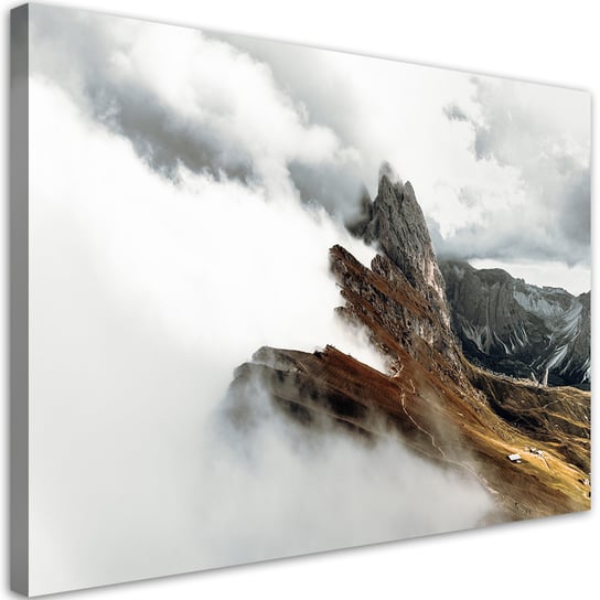 Feeby Obraz na płótnie, FEEBY Górski szczyt w chmurach 90x60 Feeby