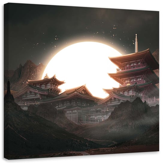 Feeby Obraz na płótnie, FEEBY Księżyc nad Chinami - Zehem Chong 30x30 Feeby