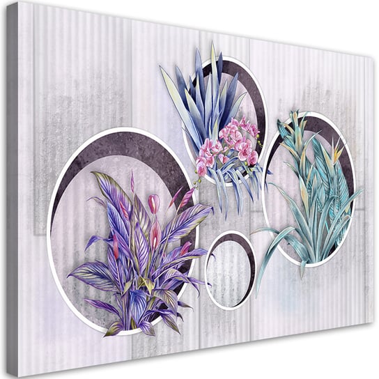 Feeby Obraz na płótnie, FEEBY Kwadratowe pudła półki z kwiatami 120x80 Feeby
