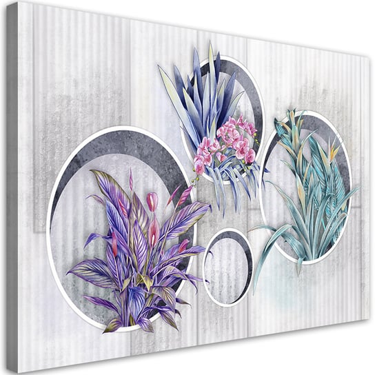 Feeby Obraz na płótnie, FEEBY Kwadratowe pudła półki z kwiatami 90x60 Feeby