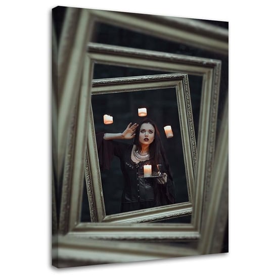 Feeby Obraz na płótnie, FEEBY Magia i mroczna kobieta - Maryna Khomenko 40x60 Feeby