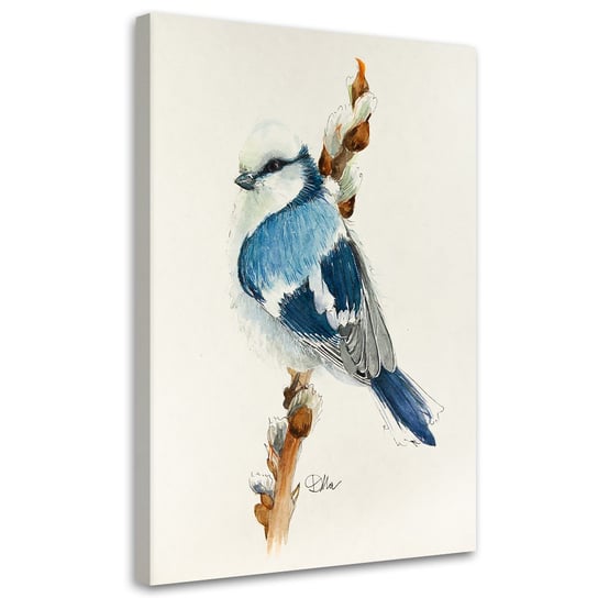 Feeby Obraz na płótnie, FEEBY Mały błękitny ptaszek - Dorota Martyńska 40x60 Feeby