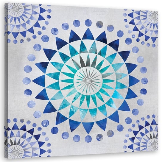Feeby Obraz na płótnie, FEEBY Mandala błękitna - Andrea Haase 50x50 Feeby