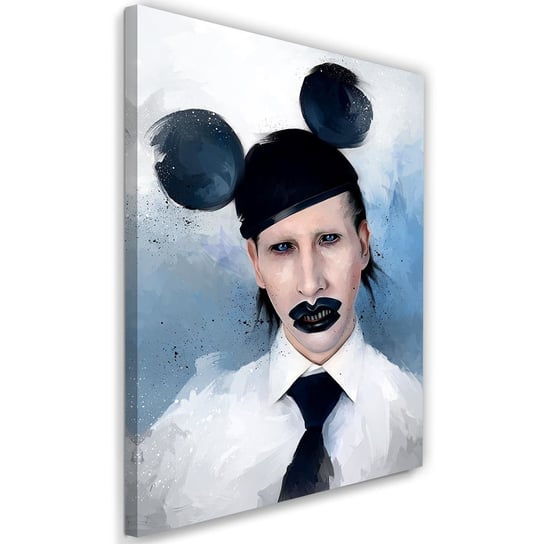 Feeby Obraz na płótnie, FEEBY Marilyn Manson w czapce z uszami - Dmitry Belov 40x60 Feeby