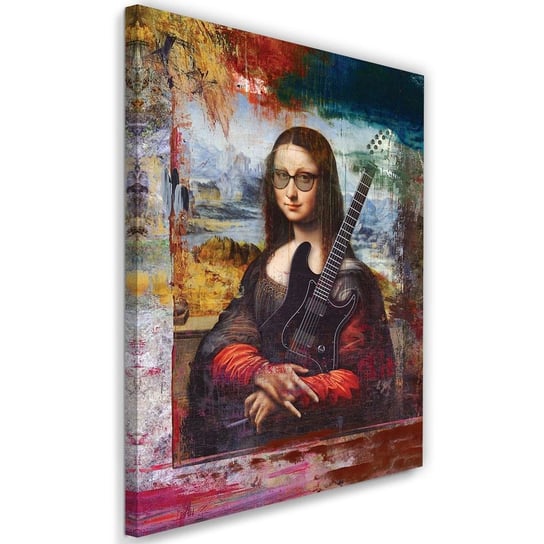 Feeby Obraz na płótnie, FEEBY Mona Lisa z gitarą - Jose Luis Guerrero 60x90 Feeby