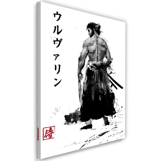 Feeby Obraz na płótnie, FEEBY Nieśmiertelny samuraj sumi-e - Dr.Monekers 40x60 Feeby