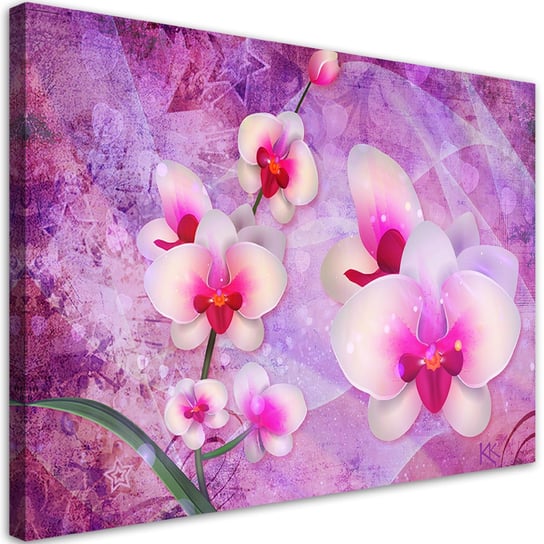 Feeby Obraz na płótnie, FEEBY Orchidea Kwiaty Abstrakcja 120x80 Feeby
